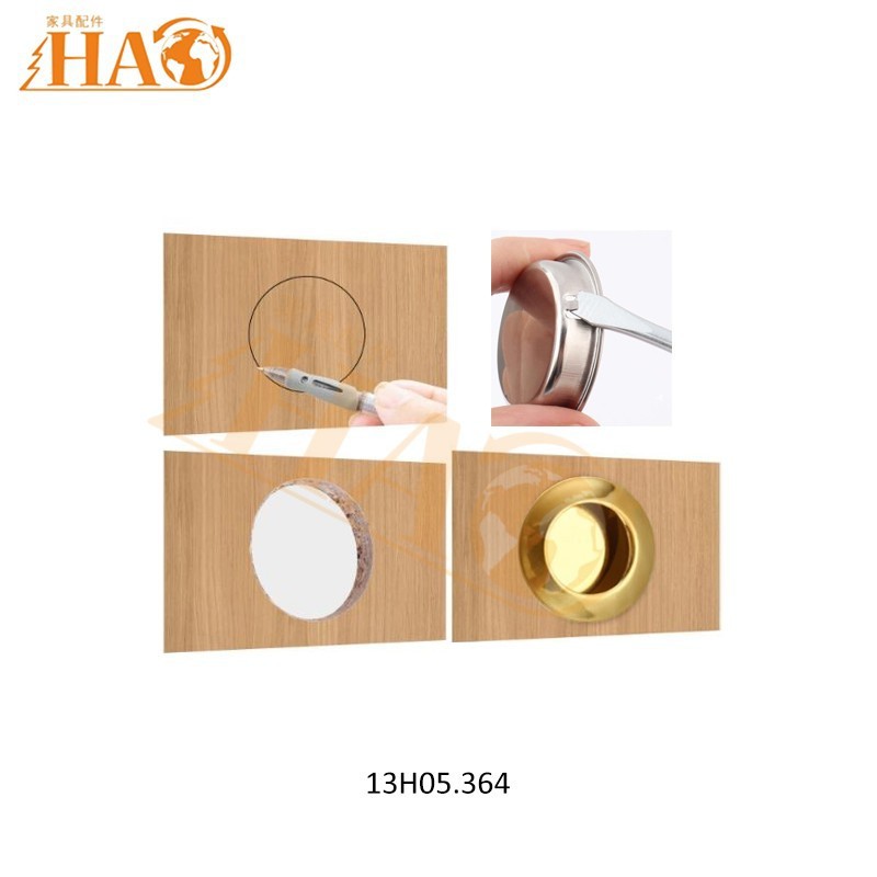 Invisible Round Stainless Steel Drawer Handles Recessed Hidden Pulls manufacturers